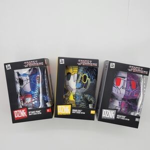 Transformers DZNR Plush Set Optimus, Megatron, Bumblebee, Collectible Designer